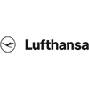The logo for Lufthansa, an airline company.
