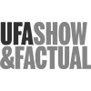The logo for UFA Show & Factual, a production company.